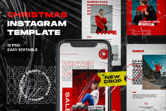 Christmas Hype Instagram Template for Websites