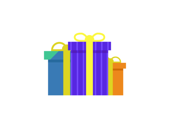 Christmas Illustration Simple Gift Box