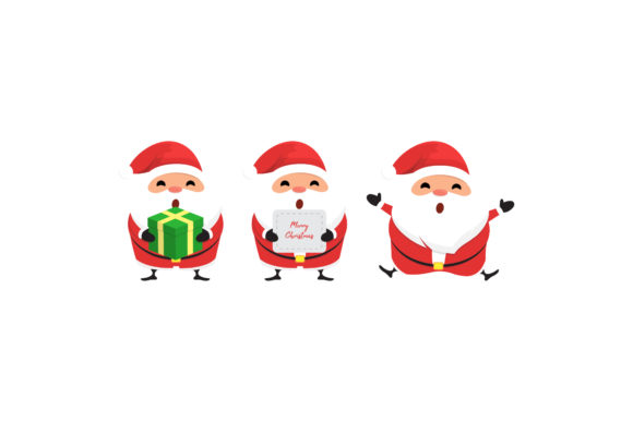 Christmas Santa Cutes Illustrations Sets