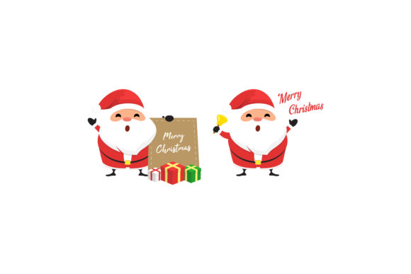 Christmas Santa Design Set Illustration