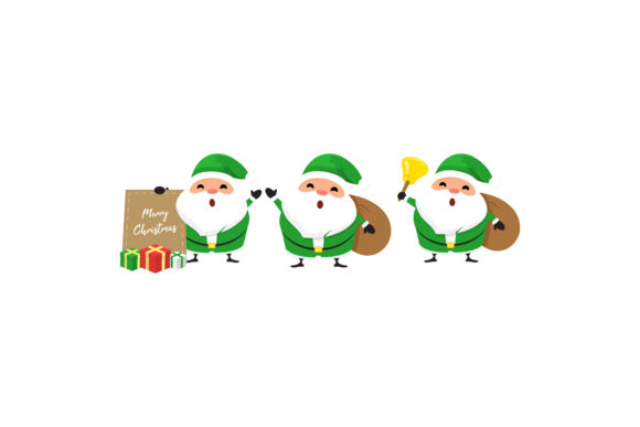 Christmas Santa Vector Illustrations for Local Branding