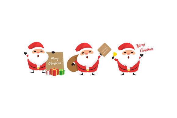 Christmas Santa Vector Set for Seasonal Branding