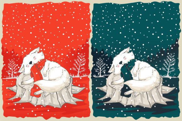 Christmas Winter Snow with Sleepy Cat Freebies
