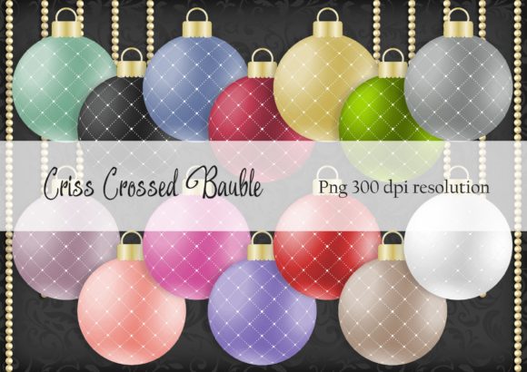 Criss Crossed Christmas Bauble for Decorative Elements