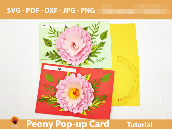 DIY 3D Pop-up Greeting Card with Paper Flowers