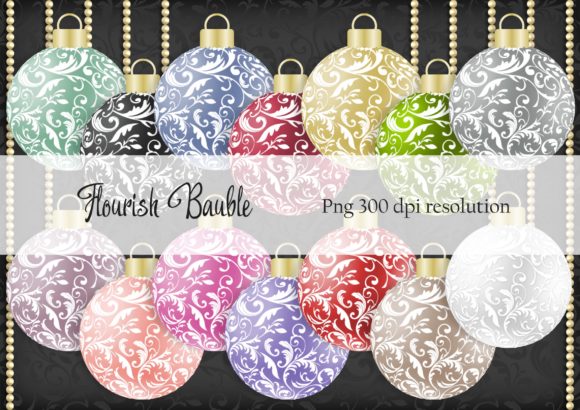 Flourish Christmas Bauble Decorative Elements