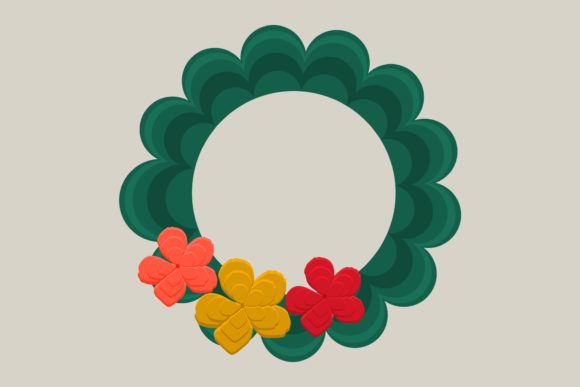 Flower Christmas Ornaments Illustrations for Crafting