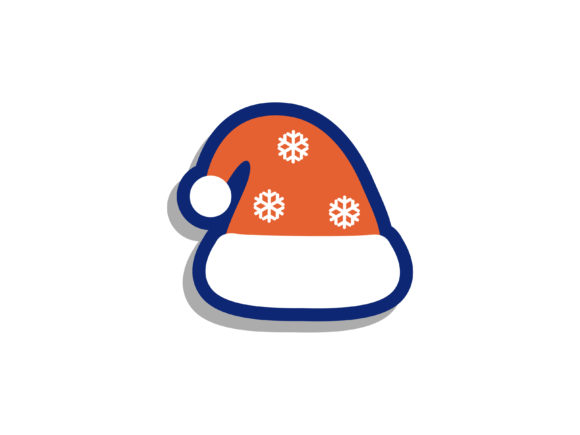 Fluffy Santa Hat Illustrations for Seasonal Branding