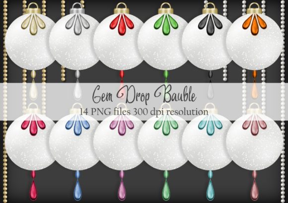 Gem Drop Bauble Decorative Elements