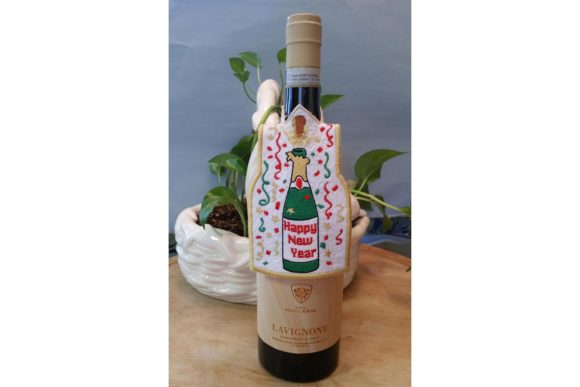 Happy New Year Bottle Dress for Christmas Campaigns