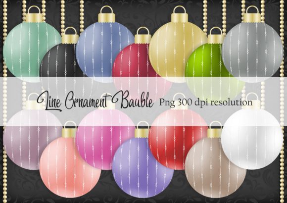 Line Ornament Christmas Bauble Decorative Elements