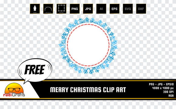 Merry Christmas Frame with Winter Theme Freebies