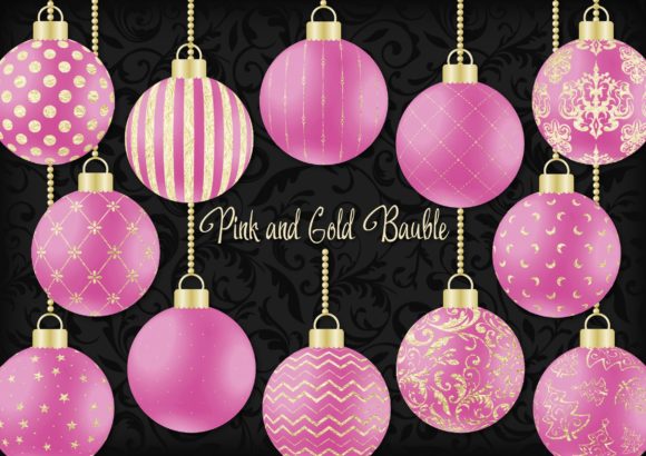 Pink and Gold Christmas Bauble Embroidery Design Review