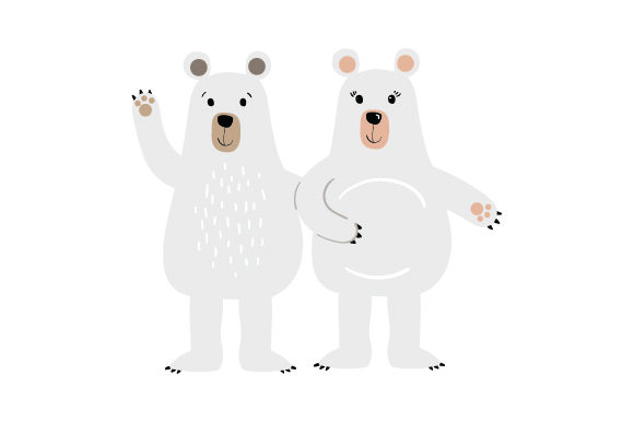 Polarbear Couple Christmas Graphic Design Asset Review