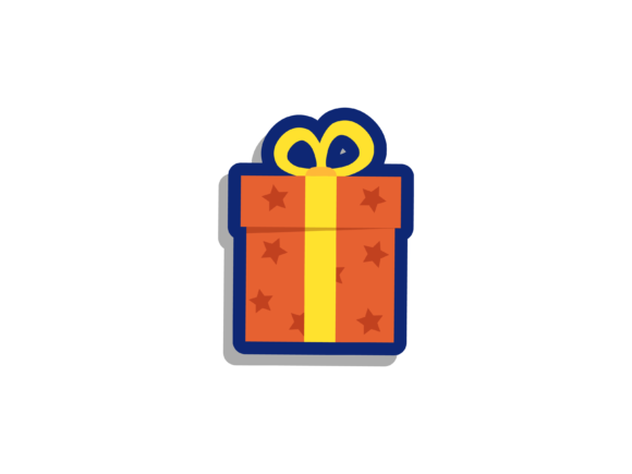 Red Gift Box Illustration for Holiday Projects