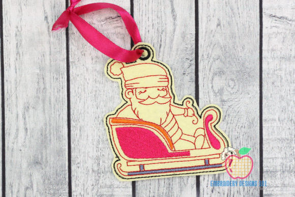 Santa Riding His Sleigh Ornaments for Christmas