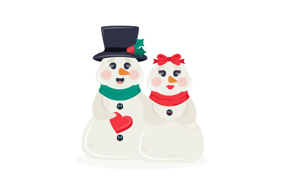 Snowcouple: A Festive Graphic Design Asset for Christmas Branding