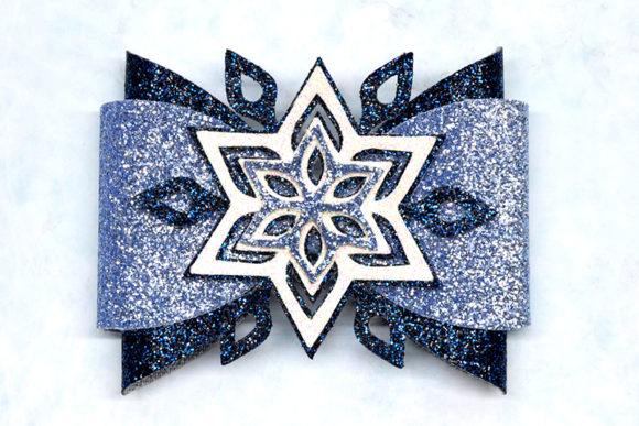 Snowflake Bow Template for Christmas Branding