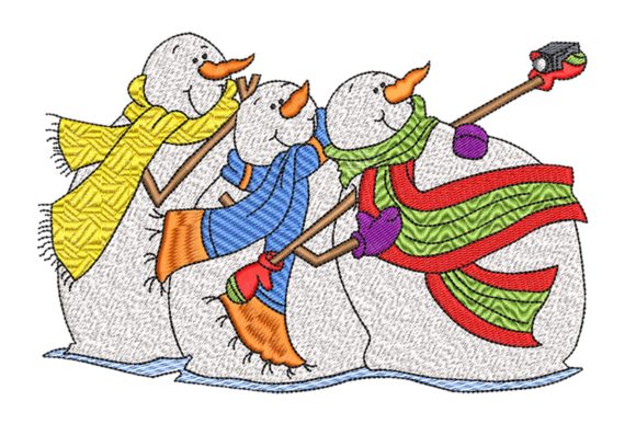 Snowmen Selfie for Christmas Branding