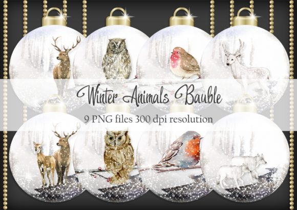 Winter Animals Bauble - A Decorative Elements Gem for Seasonal Design